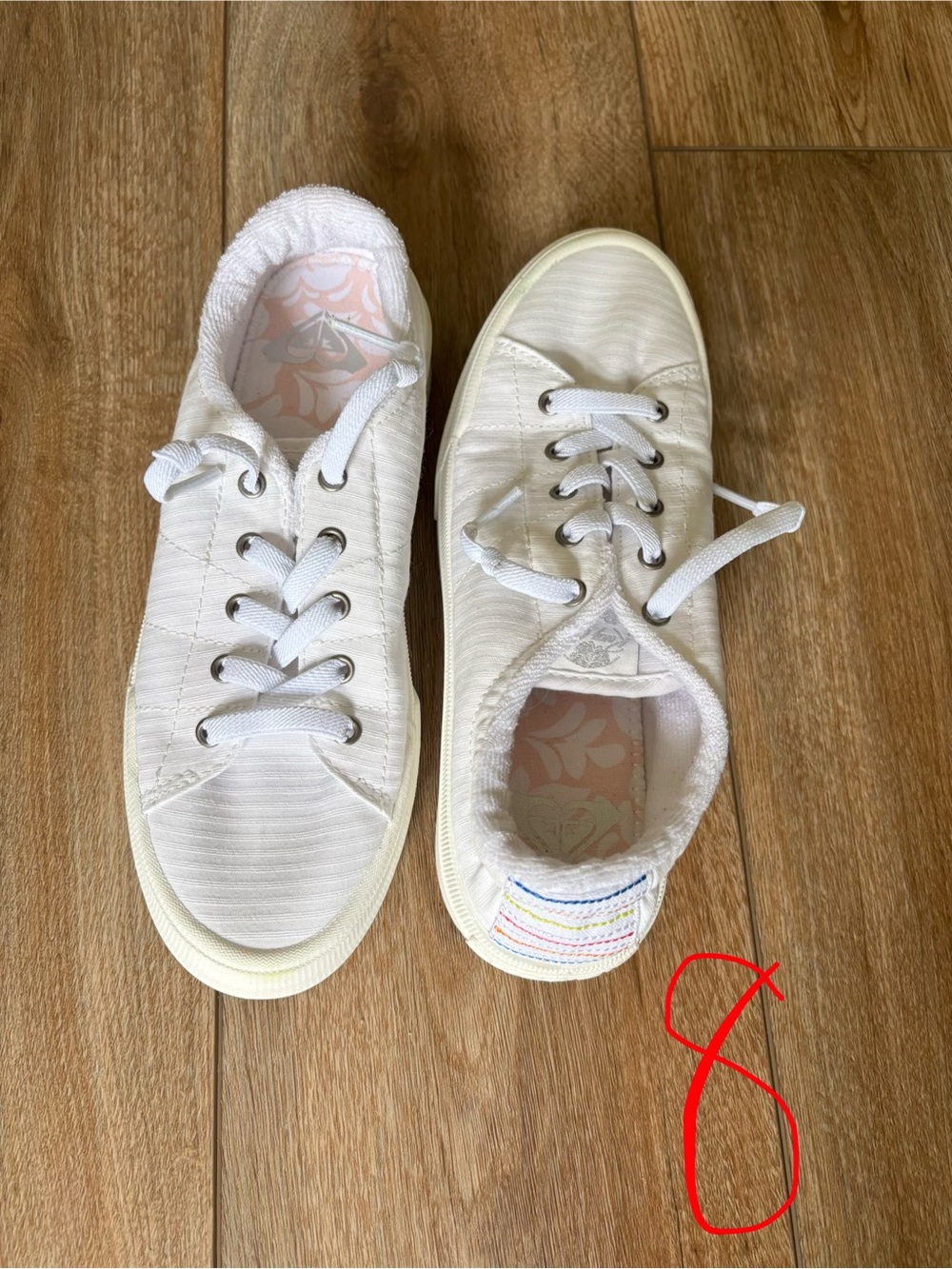 Women's White Casual Lace-Up Sneakers